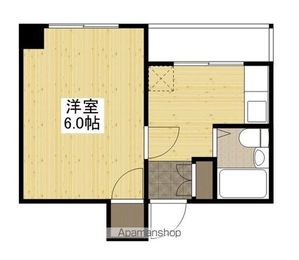第６ガーデンビル[1K/19.56m2]の間取図