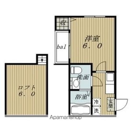 マインハイム枇杷島[1K/18.88m2]の間取図