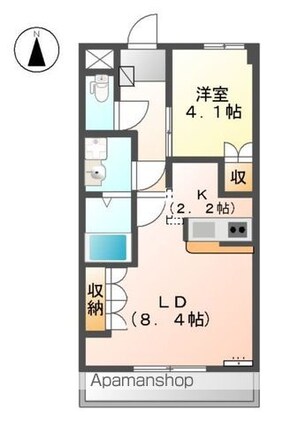 ＳＵＮ　　ＰＡＴＩＯ　Ⅲ[1LDK/36m2]の間取図