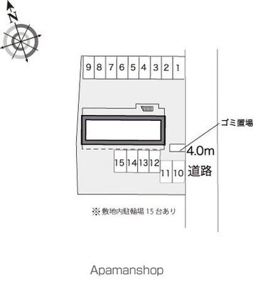 レオパレス浜野一丁目[1K/23.18m2]の配置図