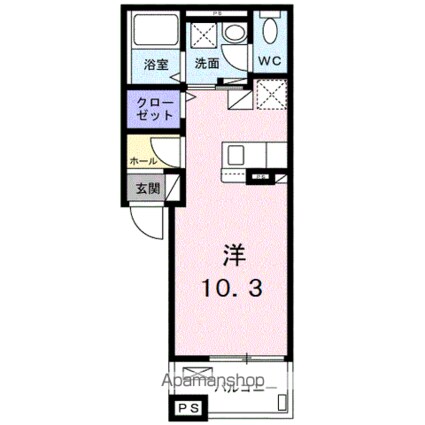 ヒカルサ瑞江ウエスト[1R/27.53m2]の間取図