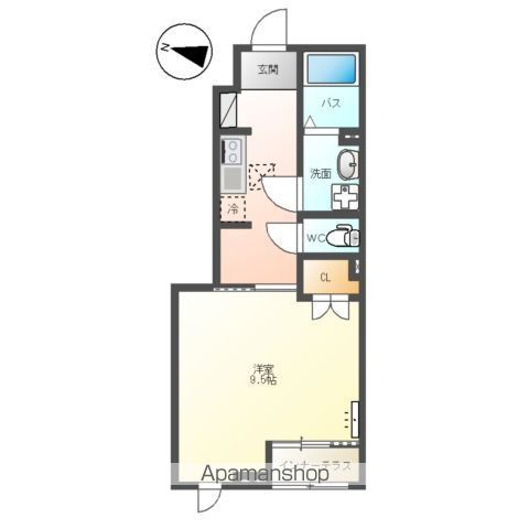 新潟市中央区鳥屋野アパートの間取り写真