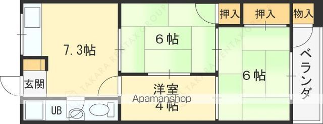 石橋マンションの間取り写真