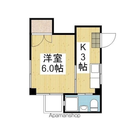 メゾンＡＤⅢ[1K/18.91m2]の間取図