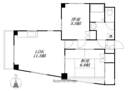 セピアコート哲学堂公園[2LDK/55.12m2]の間取図