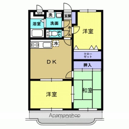 ユーミー平松[3DK/63.17m2]の間取図