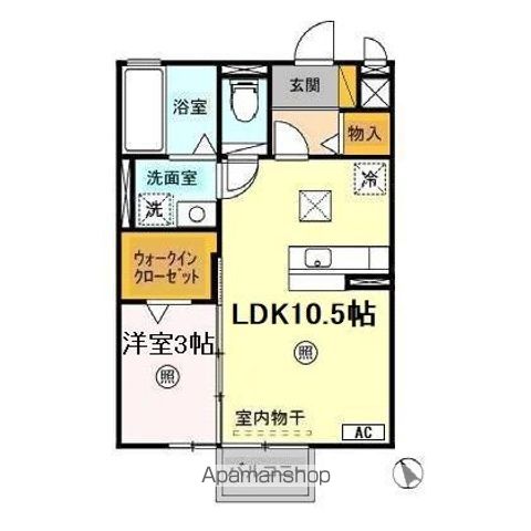 常磐線 勝田駅 徒歩21分 2階建 築22年の間取り写真
