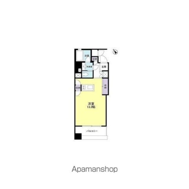 ｆｉｎｏ　ＪＩＹＵＧＡＯＫＡ[1R/34.81m2]の間取図