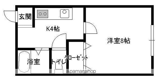 ミシェル在府[1K/24.79m2]の間取図