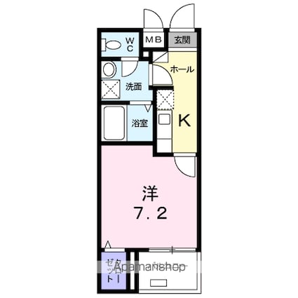 ベラ　ヴィスタ[1K/27.1m2]の間取図