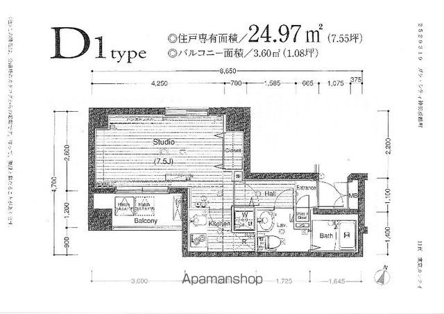 ガラ・シティ神田淡路町の間取り写真