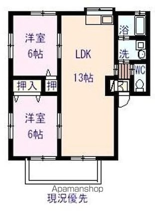 コーポ穣[2LDK/57m2]の間取図
