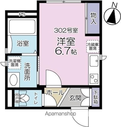 Ｈ＆Ａルミナス[1R/21.75m2]の間取図