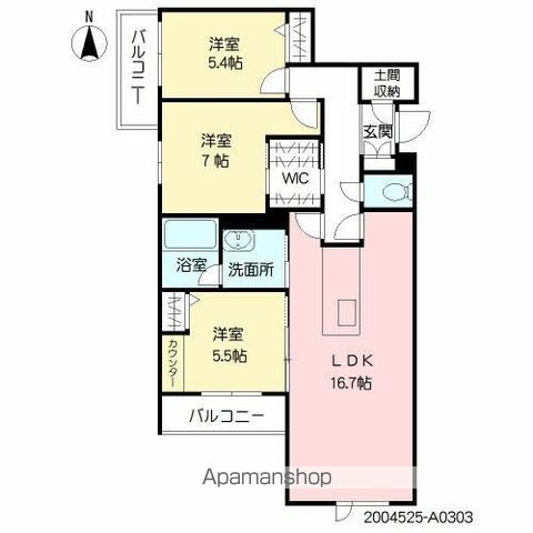ベレオ本城東の間取り写真