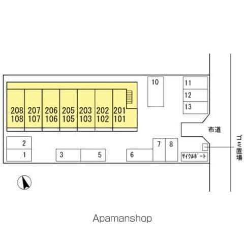 エクレール高田東 206 ｜ 神奈川県横浜市港北区高田東４丁目17-9（賃貸アパート1K・2階・30.03㎡） その13