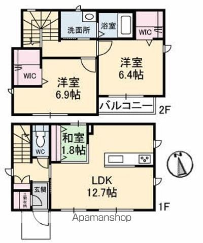 水島臨海鉄道 西富井駅 徒歩36分 2階建 築9年の間取り写真