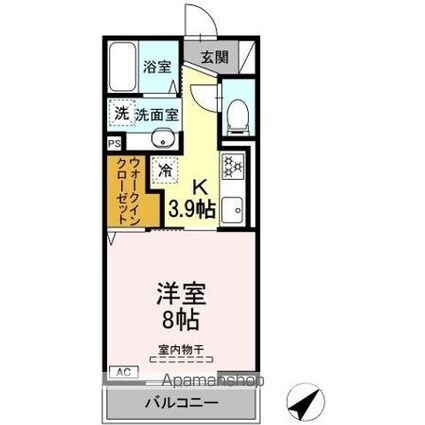 グランドメゾン城ケ丘[1K/30.03m2]の間取図