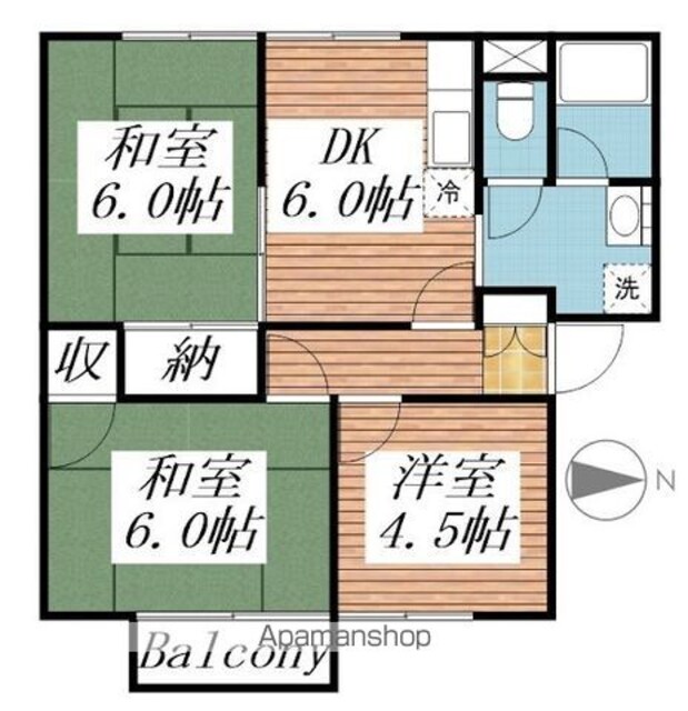 和歌山県和歌山市湊３丁目[3DK/50.32m2]の間取図