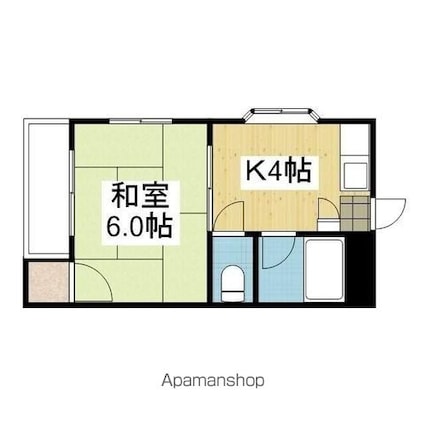 参川第１マンション[1K/19.35m2]の間取図