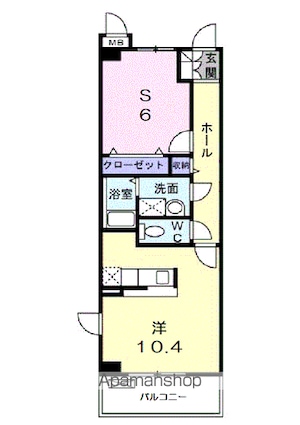 フォーリスト　ヴィレッジ弐番館[1R/42.38m2]の間取図