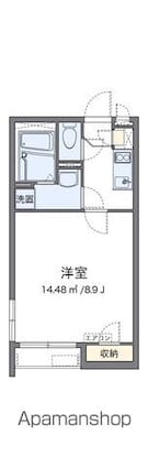 クレイノ花[1K/25.17m2]の間取図