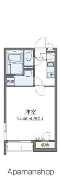 クレイノ花[1K/25.17m2]の間取図