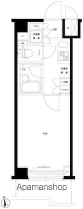 ルーブル狛江[1K/20.52m2]の間取図