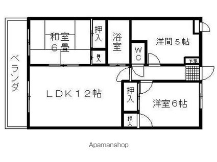 メゾンフォンテーヌ[3LDK/62.37m2]の間取図