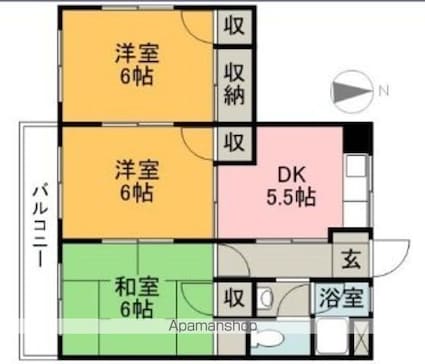 ＡＢＣハイム東長戸[3DK/52.17m2]の間取図