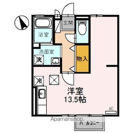 グレースコートファインⅡ[1R/35.11m2]の間取図