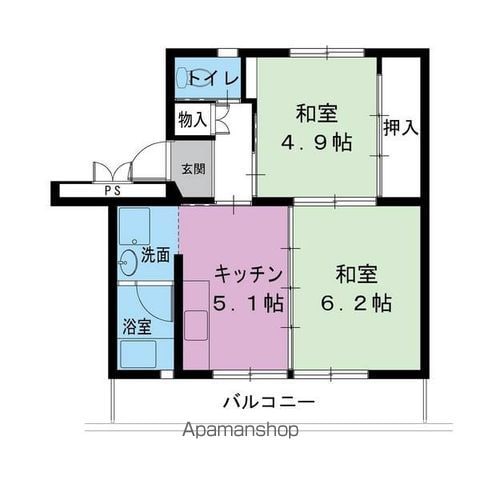 ビレッジハウス東河原1号棟の間取り写真