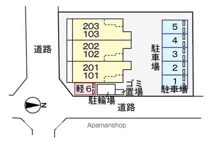 リバティコート[1LDK/40.09m2]の配置図