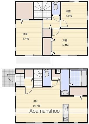 グランデ[3LDK/85.5m2]の間取図
