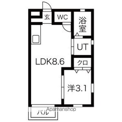 Ｌｅ　Ｇｉｏｉｅ（レジョイエ）ささしまライブ駅[1LDK/27.53m2]の間取図