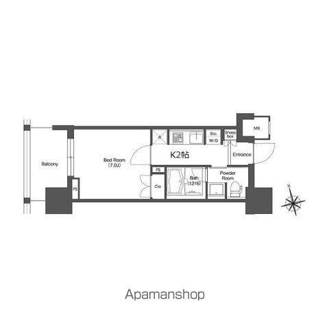 【新宿区西新宿のマンションの間取り】