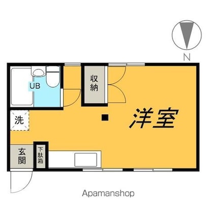 めぞん竜内[1R/26.5m2]の間取図