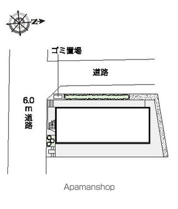レオパレスネオライフ江古田Ⅱ[1K/19.87m2]の配置図