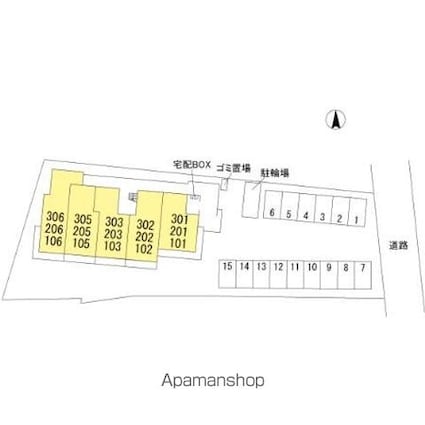 フェリシア朝生田[1LDK/40.32m2]の配置図