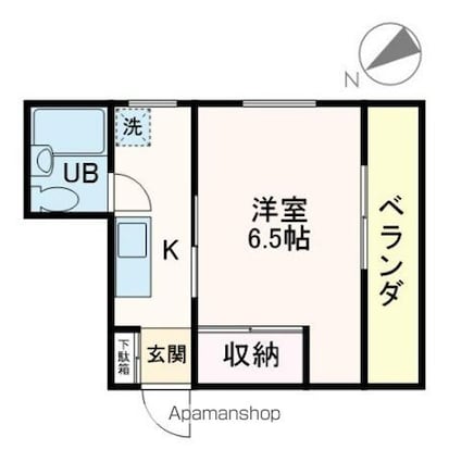 パークアベニュー[1K/20.8m2]の間取図