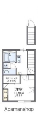 香川県高松市太田下町[1K/26.08m2]の間取図