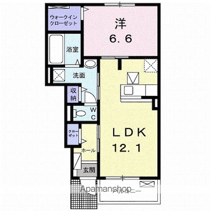 ネスル[1LDK/48.35m2]の間取図