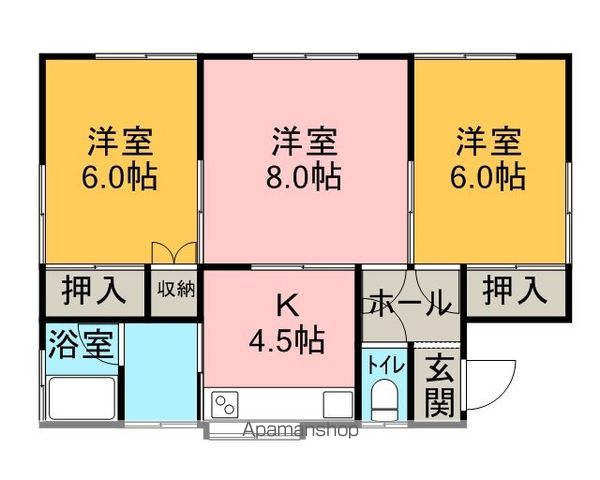 三沢市 1階建 築42年の間取り写真