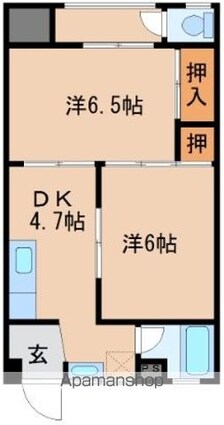 サンコート津秦[2K/30m2]の間取図