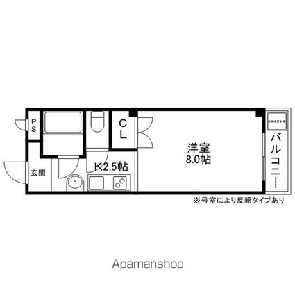 コーポＭ－Ⅱ[1K/23.1m2]の間取図