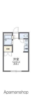 レオパレス秋桜[1K/19.87m2]の間取図