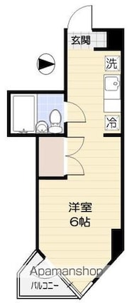国分寺司ハイツ[1R/21.56m2]の間取図