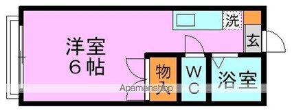 東京都杉並区高円寺北３丁目[1R/20m2]の間取図