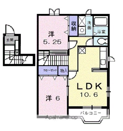 パーク　ピア[2LDK/58.04m2]の間取図
