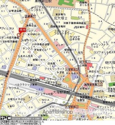 サンテミリオン大塚弐番館[1K/22.21m2]の配置図