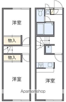 香川県高松市木太町[2DK/49.68m2]の間取図